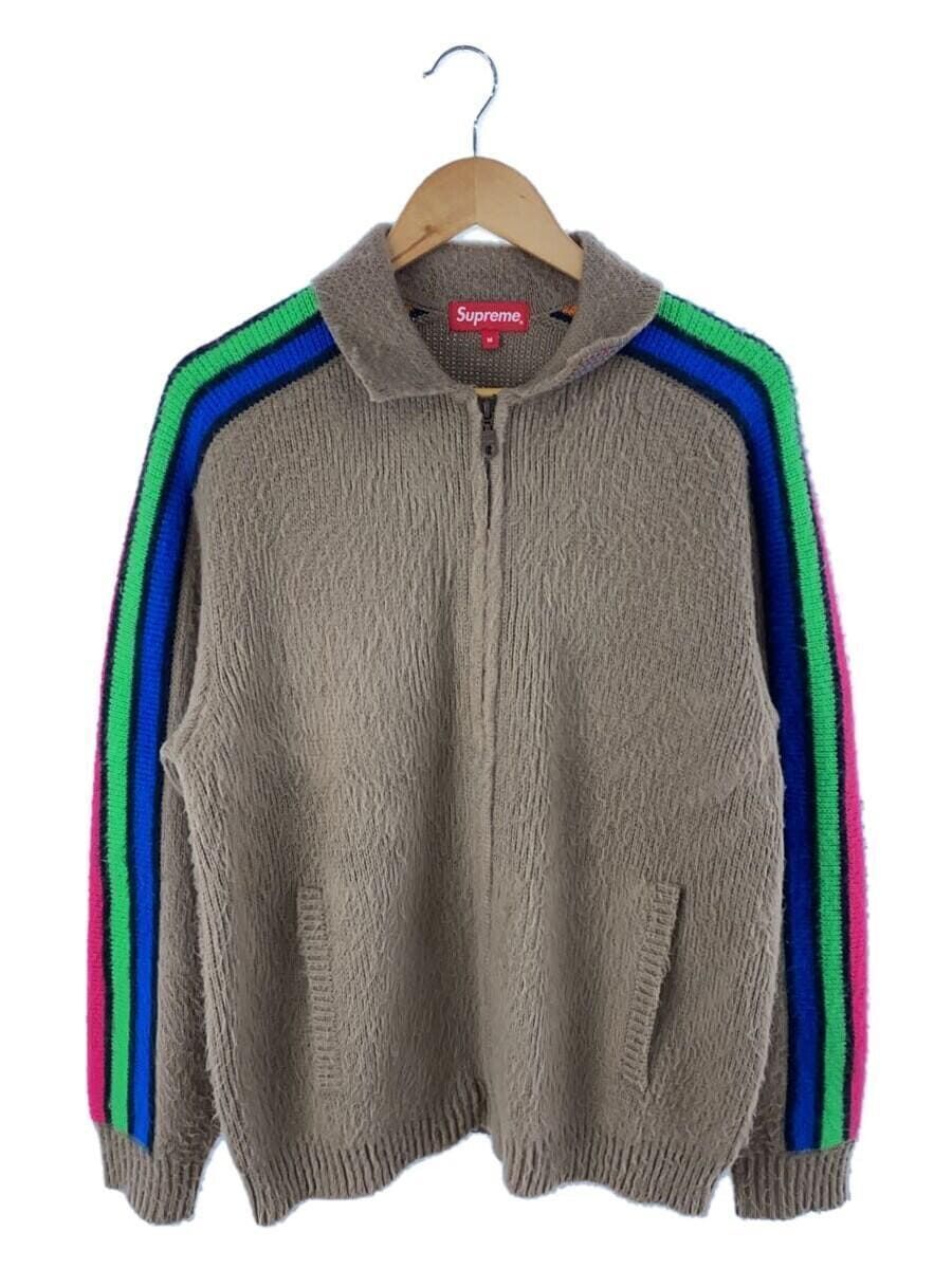Supreme Knit Sweater Sleeve Stripe Zip Up (Thick M Acrylic Supreme Knit Sweater Sleeve Stripe Zip Up (Thick M Acrylic