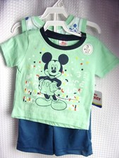 Disney Junior Baby Boys Mickey Mouse 3pc Tank Top, T-shirt,  Shorts Set 12mo