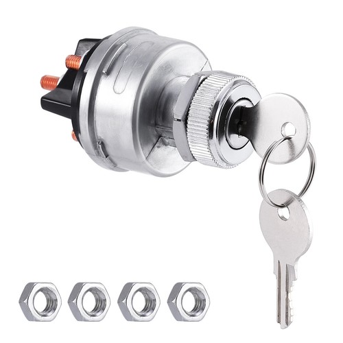 Universal Ignition Key Starter Switch With 2 Keys For Car Tractor Trailer Truck - Foto 10 di 12