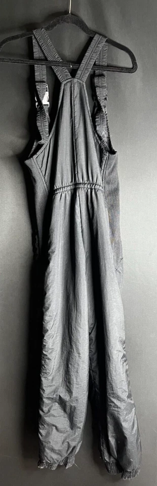 Lift Seven Mens Size 12 Overalls Ski Adjustable Black Nylon Shell Vintage - Image 2 of 3