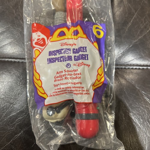 New Sealed 1999 McDonalds Inspector Gadget Happy Meal Toy Disney #6 Arm Squirter - Picture 1 of 3
