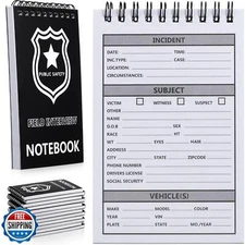 12 Pcs Public Safety Police Field Interview Notebook Report Notepad for Law E