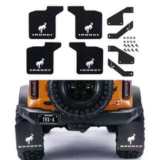 Front Rear Rubber Fender Mud Flaps for 1/10 RC Crawler Traxxas TRX4 Bronco 2021