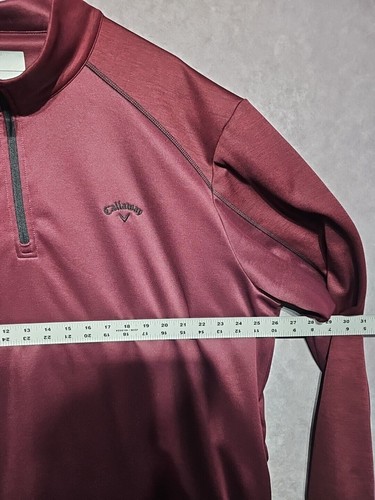 Callaway Golf Pullover Jacket Mens 2XL Heathered Maroon 1/4 Zip 2 Pockets - Picture 8 of 10
