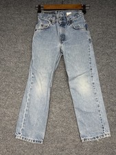 Vintage Levi s 505 Boys 8 Classic Fit Denim Blue Jeans Distressed 100 Cotton