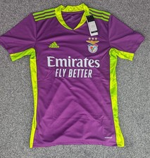 Benfica 2020 / 2021 Goalkeeper Football Shirt - Adidas Mens Small - Purple BNWT