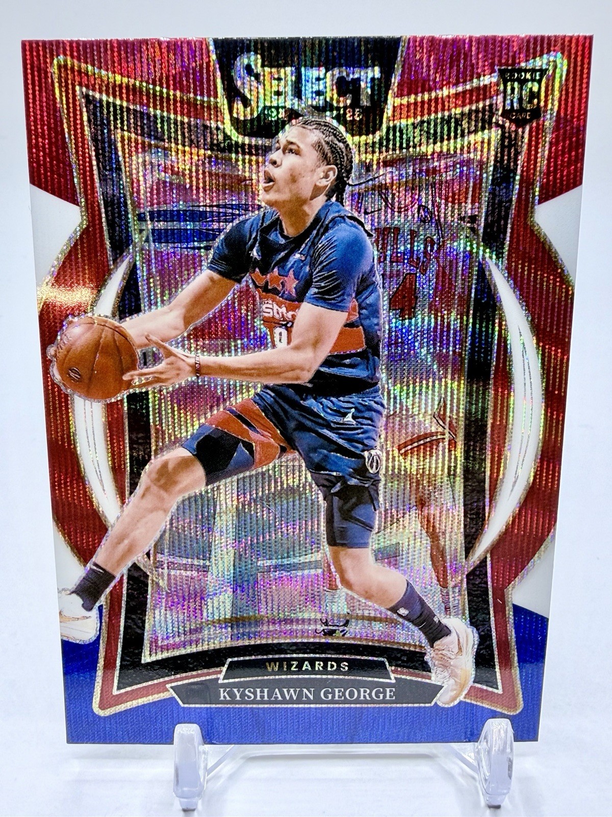 Kyshawn George 2024-25 Panini Select Concourse Tri-Color Prizm Rookie #85