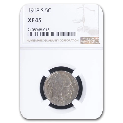1918-S Buffalo Nickel XF-45 NGC