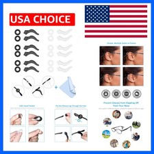 12 Pairs Eyeglasses Ear Grips, Anti Slip Eyeglass Retainer, Silicone Ear Hoo...