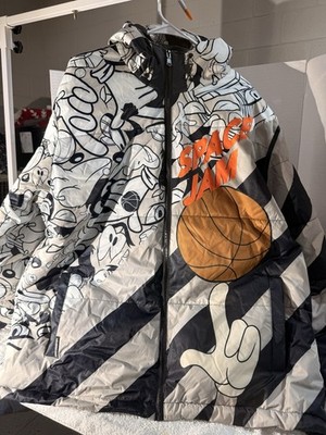 Looney Tunes Jacket Space Jam  XL Bugs Bunny Puffer Hooded