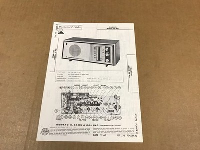 Vintage Photofact Folder - 775-10- Star-Lite Model FS-921, 7 Tube AM/FM Receiver