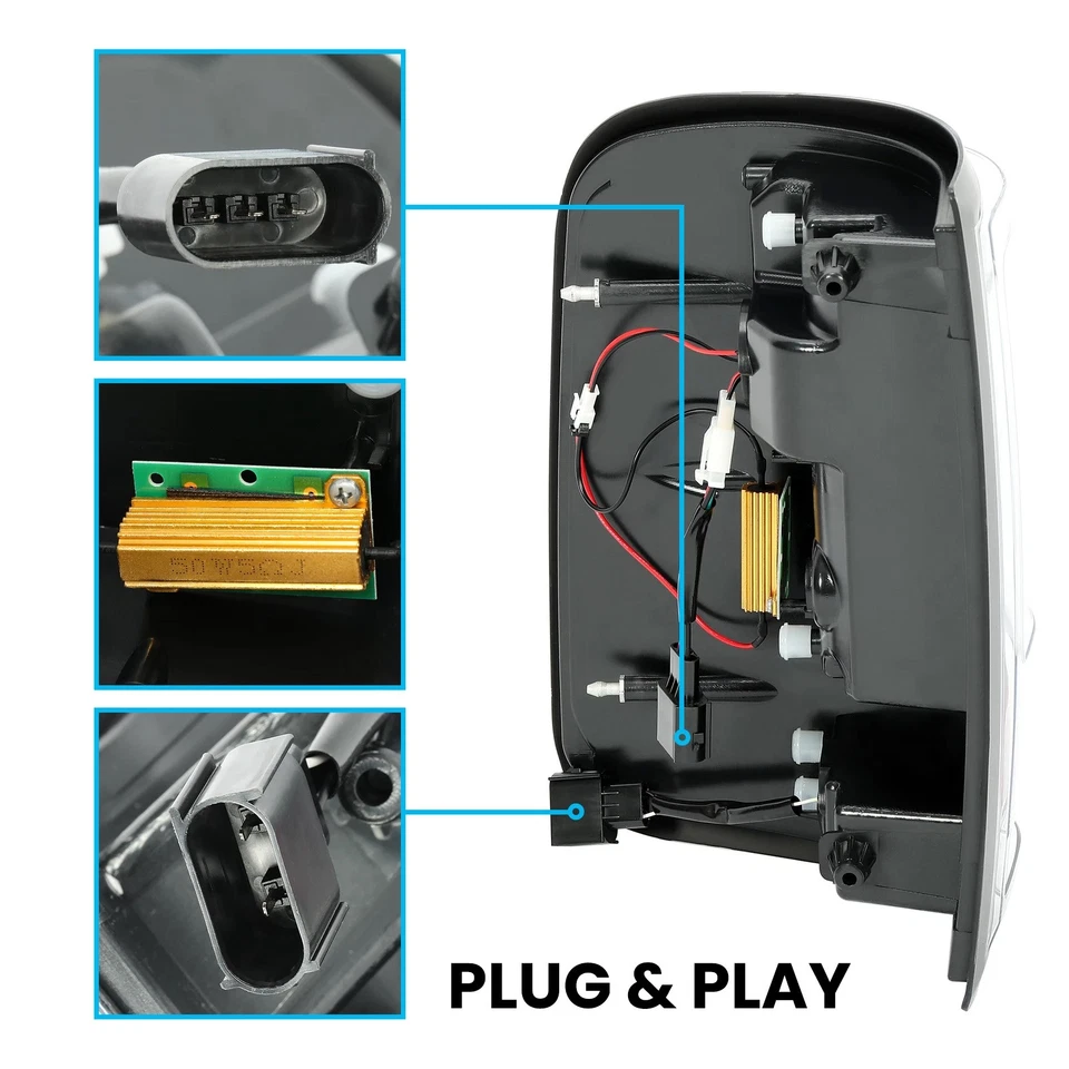 Luz trasera LED luces de marcha atrás de freno para Ford F150 LOBO Styleside 04-08 negro DOT Foto 4 de 4