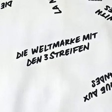 Adidas NYC GFTI Crew Sweatshirt, Size 095, White/Black