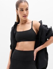 Athleta Body move scoop bralette- small D/DD- black- nwt-