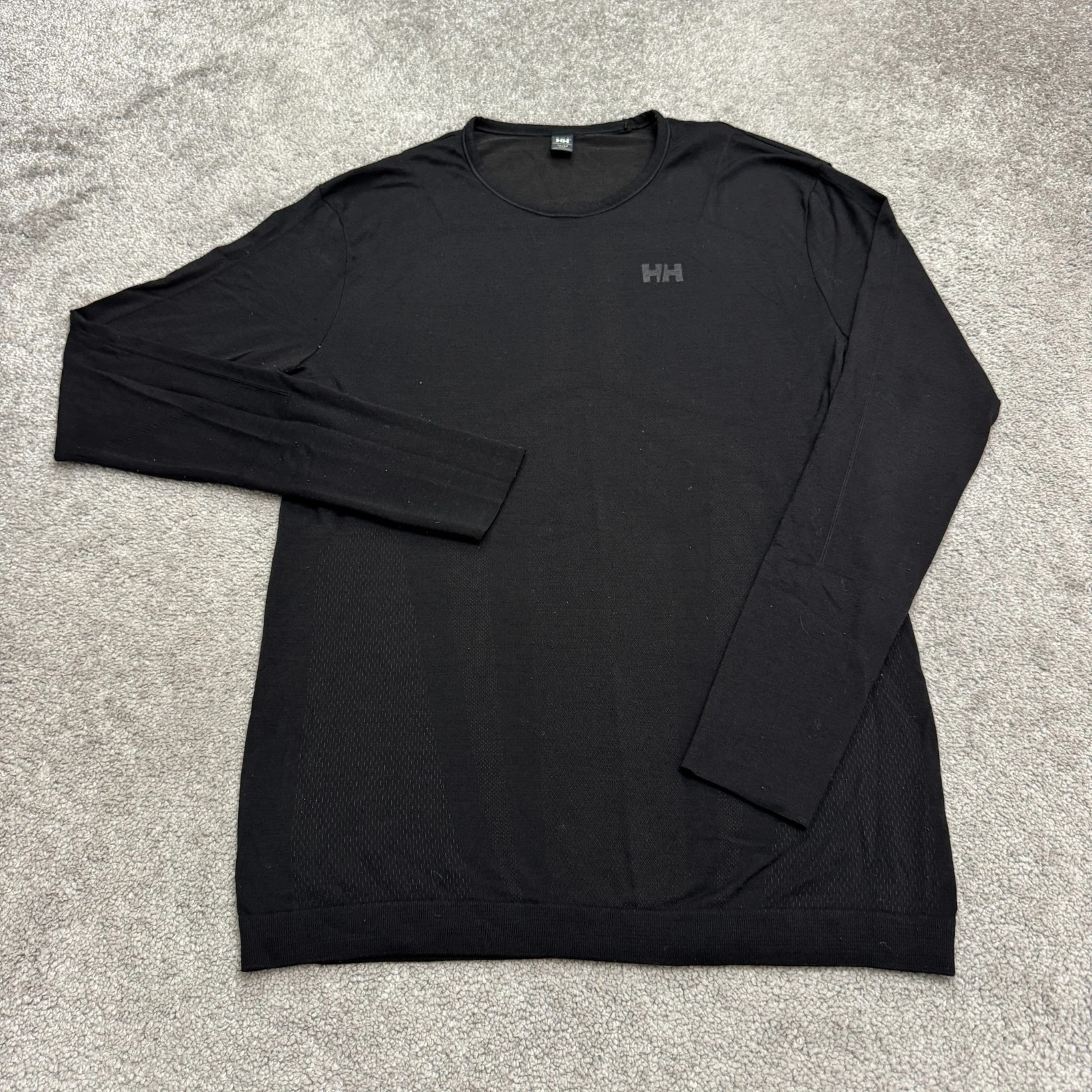 Helly Hansen LIFA Merino Wool Baselayer Long Sleeve T-Shirt Mens XK Black Tee