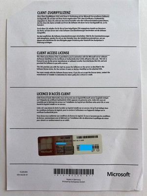 5 CAL USER (Benutzer) für Windows 2022 Terminal Server/ RDS Remote Desktop NEU
