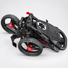 Bag Boy Nitron Push Golf Cart 3-Wheel Collapsible Folding Black/Red