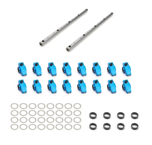 Proform 69469, Set of 16 Blue Aluminum Sbm Shaft Mount Roller Rockers 1.6 Ratio - Picture 2 of 10