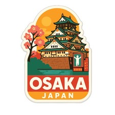 Osaka Japan Sticker Decal Vinyl Die-Cut City Skyline Landmark Design