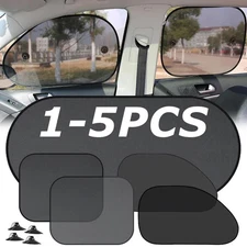 1-5Pcs Universal Car Sunshades Foldable Auto Side Window Rear Windscreen Mesh