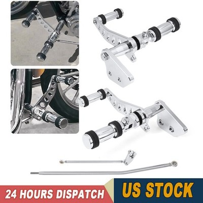 Chrome Forward Controls For Harley 2000-17 Dyna Low Rider FXDL Super Glide FXD