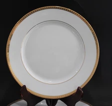 Bernardaud Athena Gold 4 Dinner Plates 10 1/2"