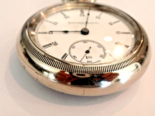 Large,18SZ-Elgin Pocket Watch-58.7mm Case- 24Hr Dial- New Glass,Serviced -1893