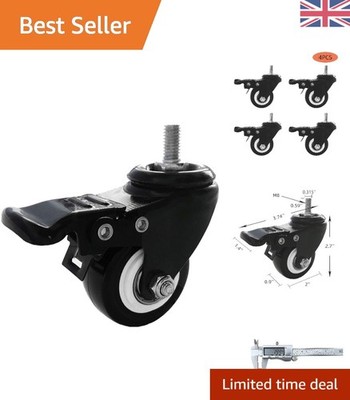4er Set Schwerlast 2'' feststellbare Rollen - 600 Pfund Kapazität, drehbar & bremsen