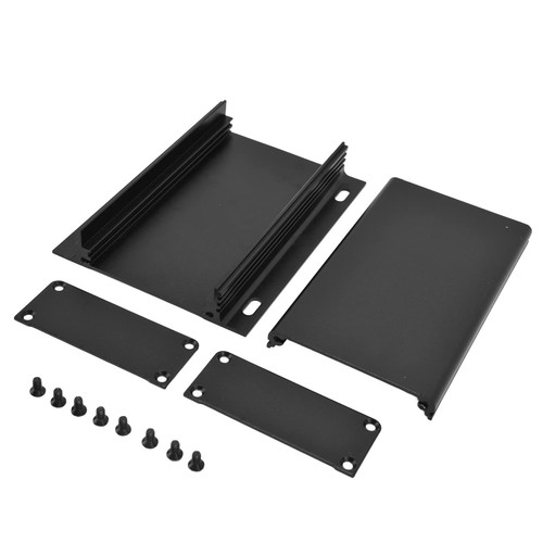 Aluminium Gehäuse Elektronik, Metallgehäuse Leergehäuse  Schwarz, 4,33 x 3,31... - Afbeelding 4 van 8