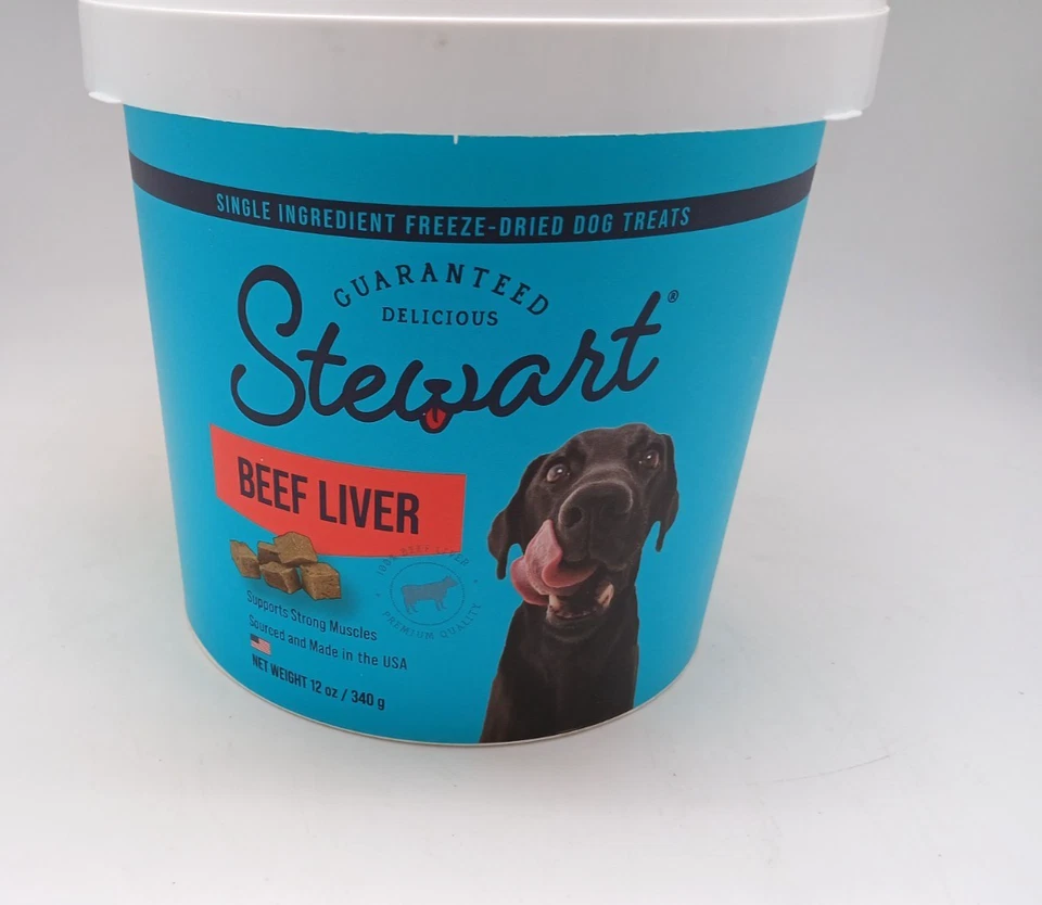 Stewart liofilizado hígado de res crudo golosinas para perros 12 onzas resellables paquete de 2 Foto 2 de 3