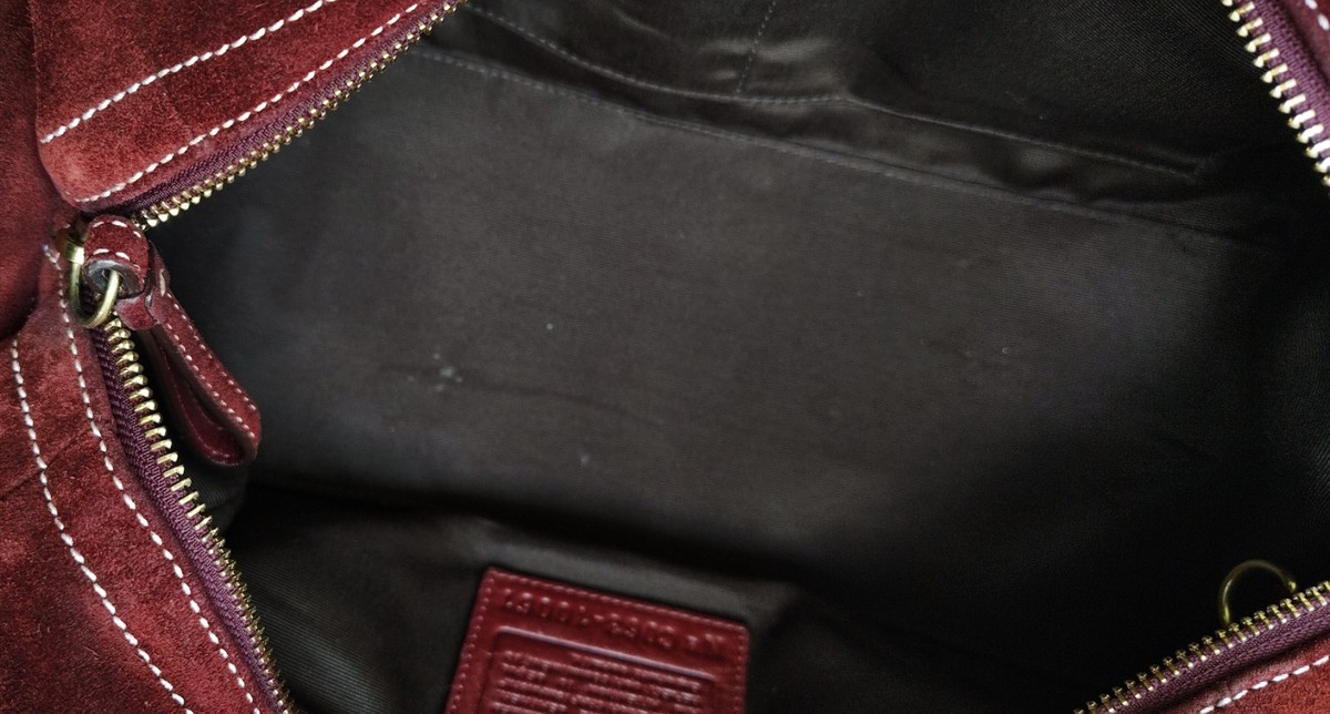 Coach SMALL 10061 Vintage Mia Soho Y2K Burgundy Suede