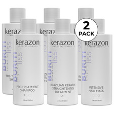 Brazilian Keratin Straightening Treatment Collagen Pro KIT Alisado KERAZON 2PACK