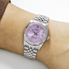 Rolex Datejust 31mm Light Purple Diamond Dial Jubilee Bracelet 68274