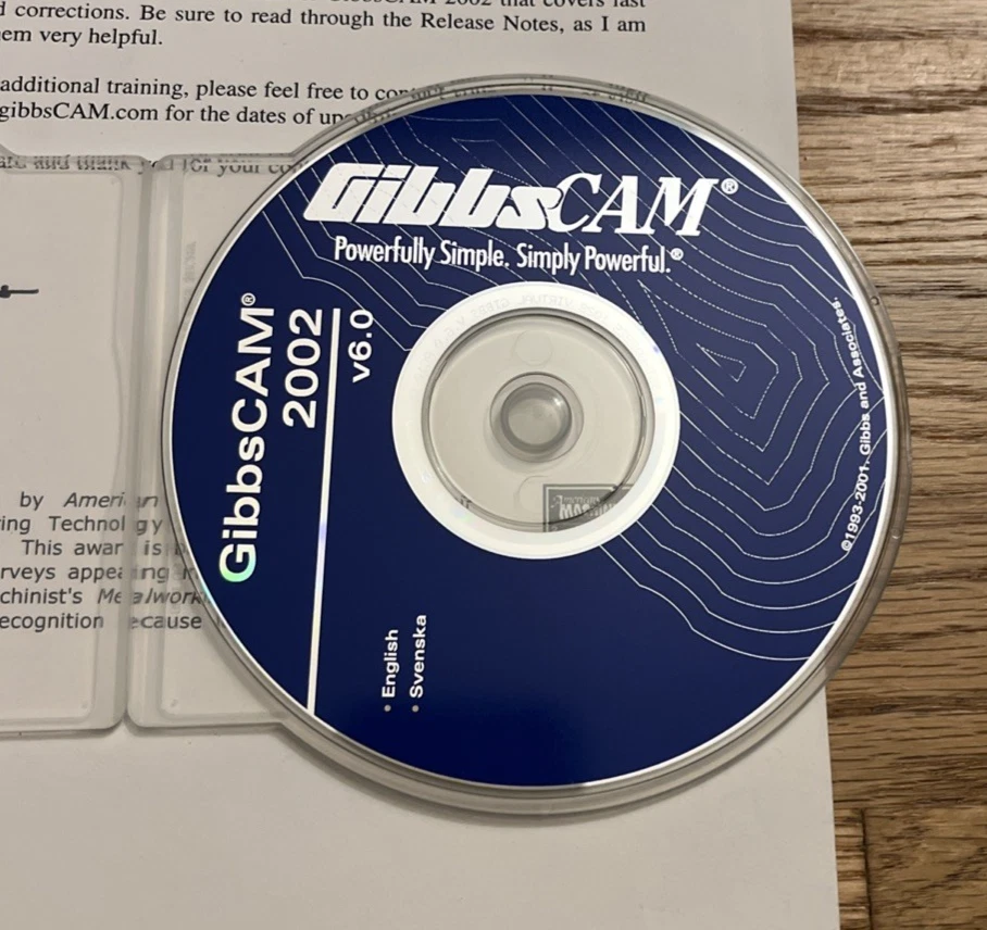 Software de mecanizado GibbsCAM 2002 SolidSurfacer V6.0 CAM Windows Foto 2 de 3