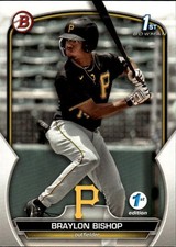 2023 Bowman 1st Edition Braylon Bishop #BPPF-90 Pittsburgh Pirates 27H