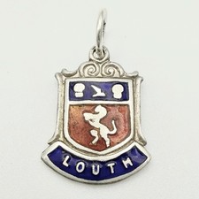 Vintage 925 Sterling Silver Louth Travel Bracelet Charm Pendant