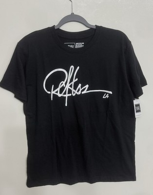 Young & Reckless Mens Black/White Print T-Shirt Medium New