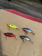 (4) Bill Lewis Rat-L-Trap 1/4 oz Lipless Crankbait Fishing Lures