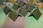7 Marx plastic Battleground pup tents playset accessories toy soldiers-1950