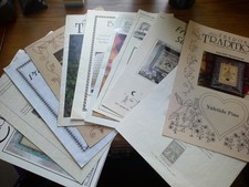 Lot of 14 Designer Vintage Sampler Cross Stitch Patterns - pictured listed