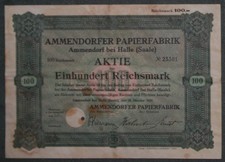 Ammendorfer Papierfabrik 1929 100 RM