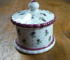 Vintage REUTTER PORZELLAN Porcelain Floral Thimble & Trinket Box Set Germany EUC — photo 5
