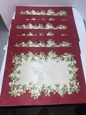 Holiday Floral Reversible Placemats - Set of 6