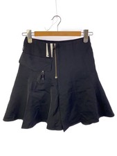 Jean Paul GAULTIER FEMME Decorative Pocket Wrap Skirt, Size 40, Rayon, Black