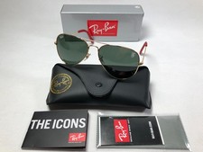 RAY-BAN RB3025 Aviator Sunglasses 58MM Green Lens/Gold Frame ---06