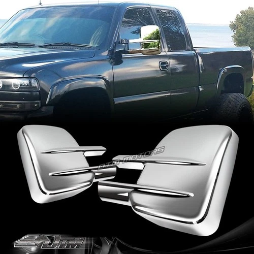 For 1999-2014 Chevy Silverado 2500HD/3500HD Chrome ABS Side Mirror Covers Trim