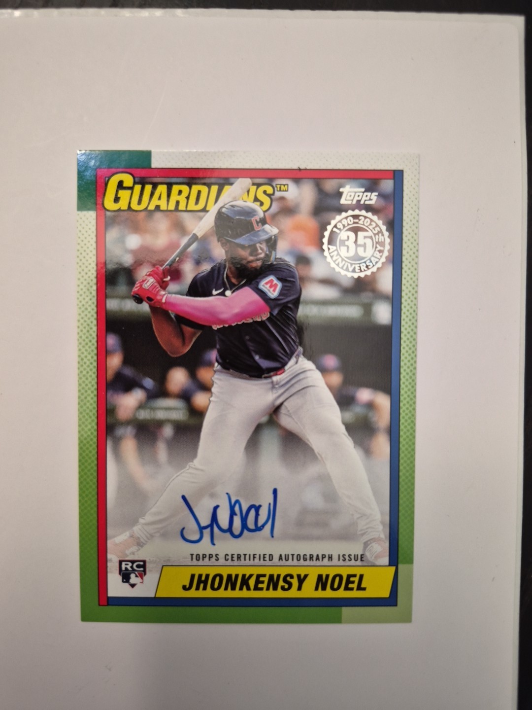 2025 Topps Series 1 - 1990 Topps Baseball Auto Jhonkensy Noel #90A-JN (AU, RC)