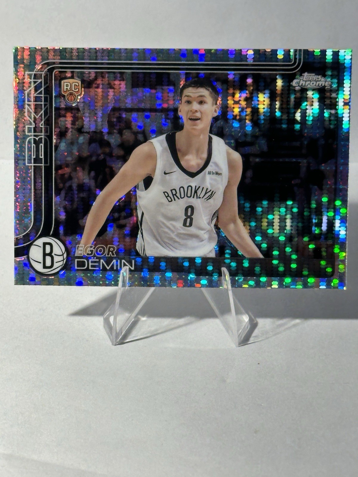 2025-26 Topps Chrome Egor Demin Pulsar Refractor Rookie RC #258 Brooklyn Nets 