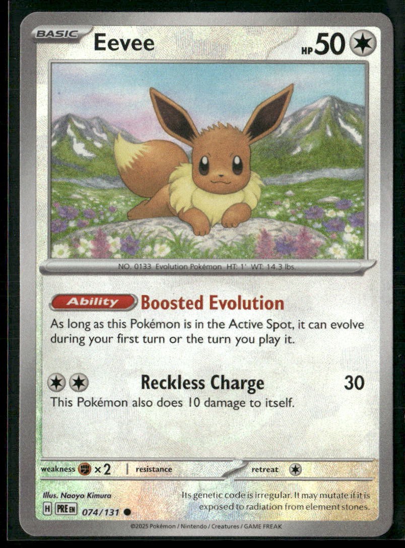 Eevee (Poke Ball Pattern) Holo Common SV: Prismatic Evolutions 074/131 NM