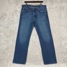Levis 505 Regular Fit Straight Leg Jeans Mens 36x32 Blue Denim Medium Wash